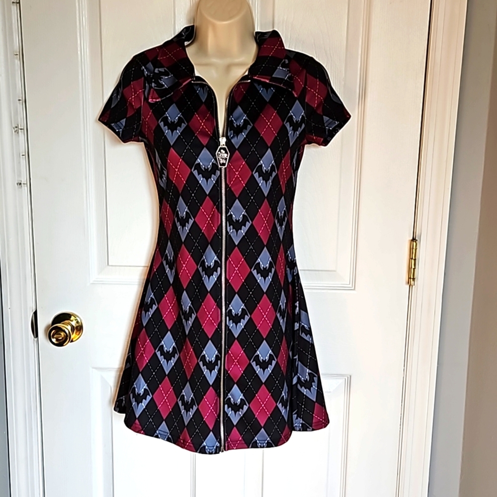 Dolls Kill Bat To School parochial goth Mini Dress